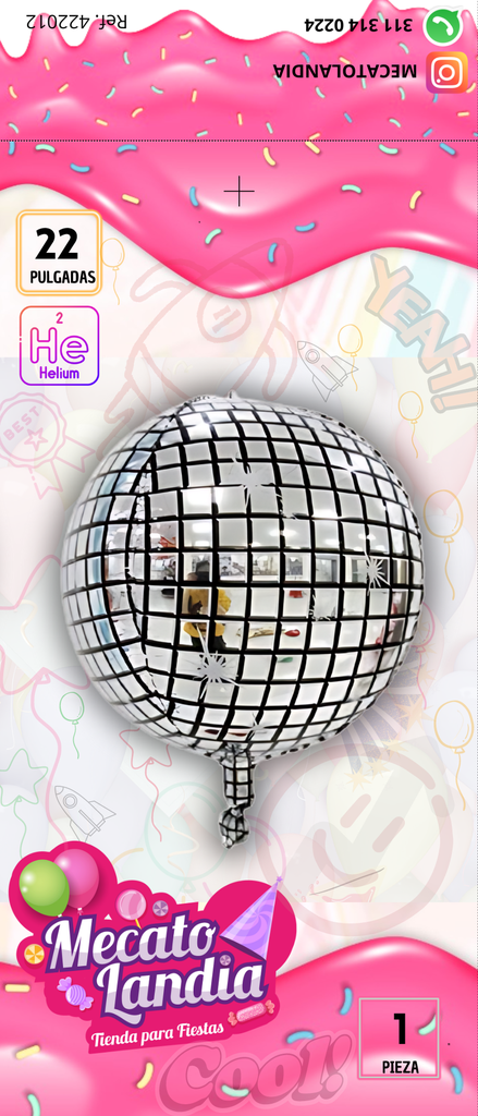 MET ESFERA 22" DISCO PLATA